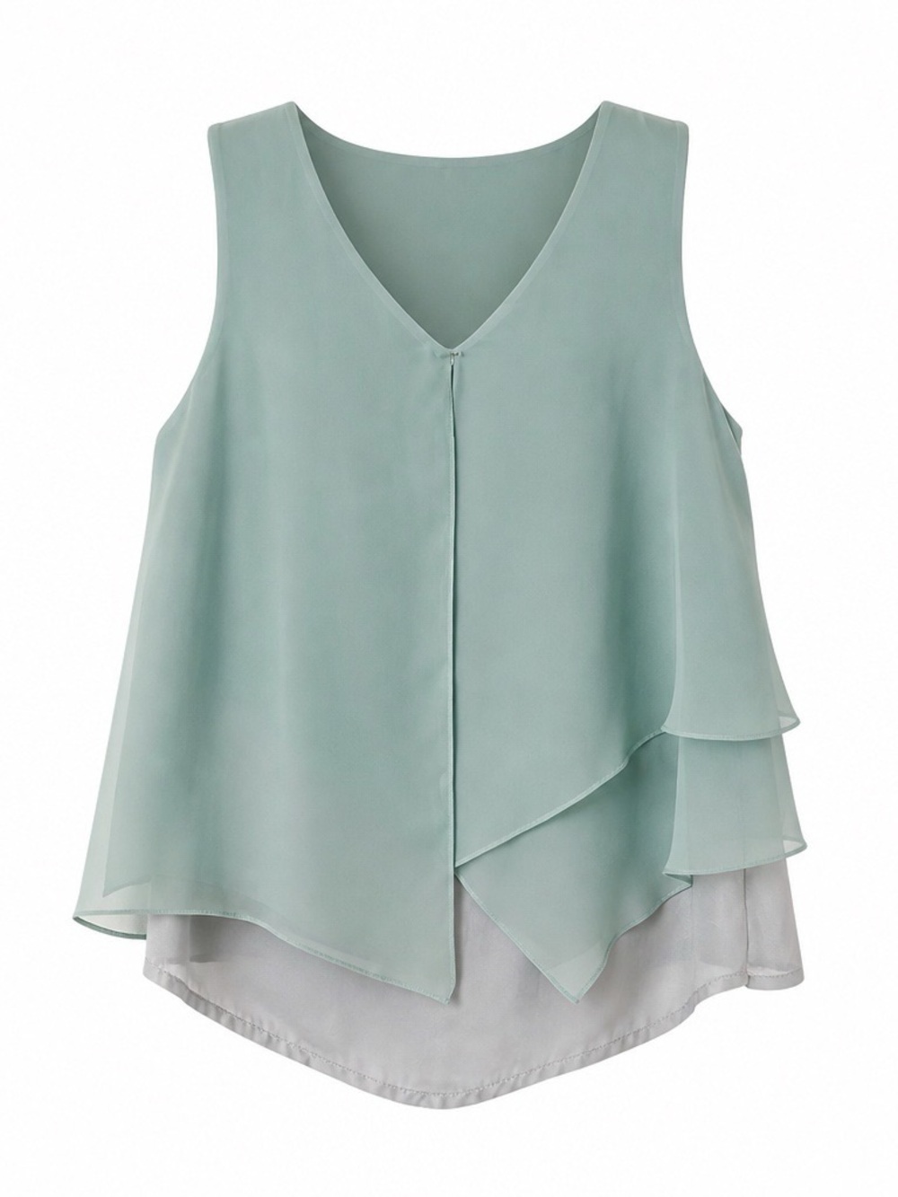 AB Studio Light Blue Layered Blouse